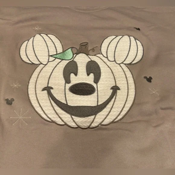 Disney Brown and White Pumpkin Mouse Sweatshirt - Picture 2 of 9